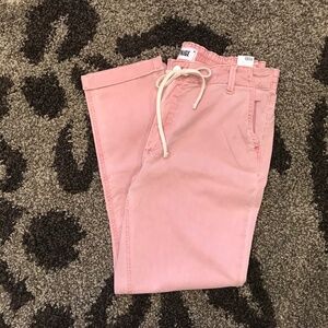 Paige Women's Christy Pants Jeans Vintage Rouge Glow Drawstring Cropped Size 30